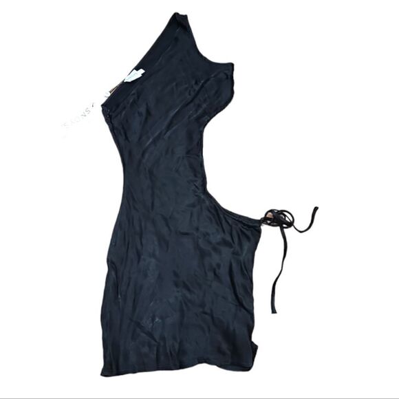 Sndys The Pamela Mini Dress Black, One Shoulder, Cutout, XS NWT - Picture 3 of 8